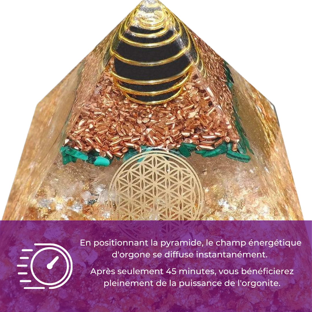 Pyramide d'orgonite – clarté, concentration