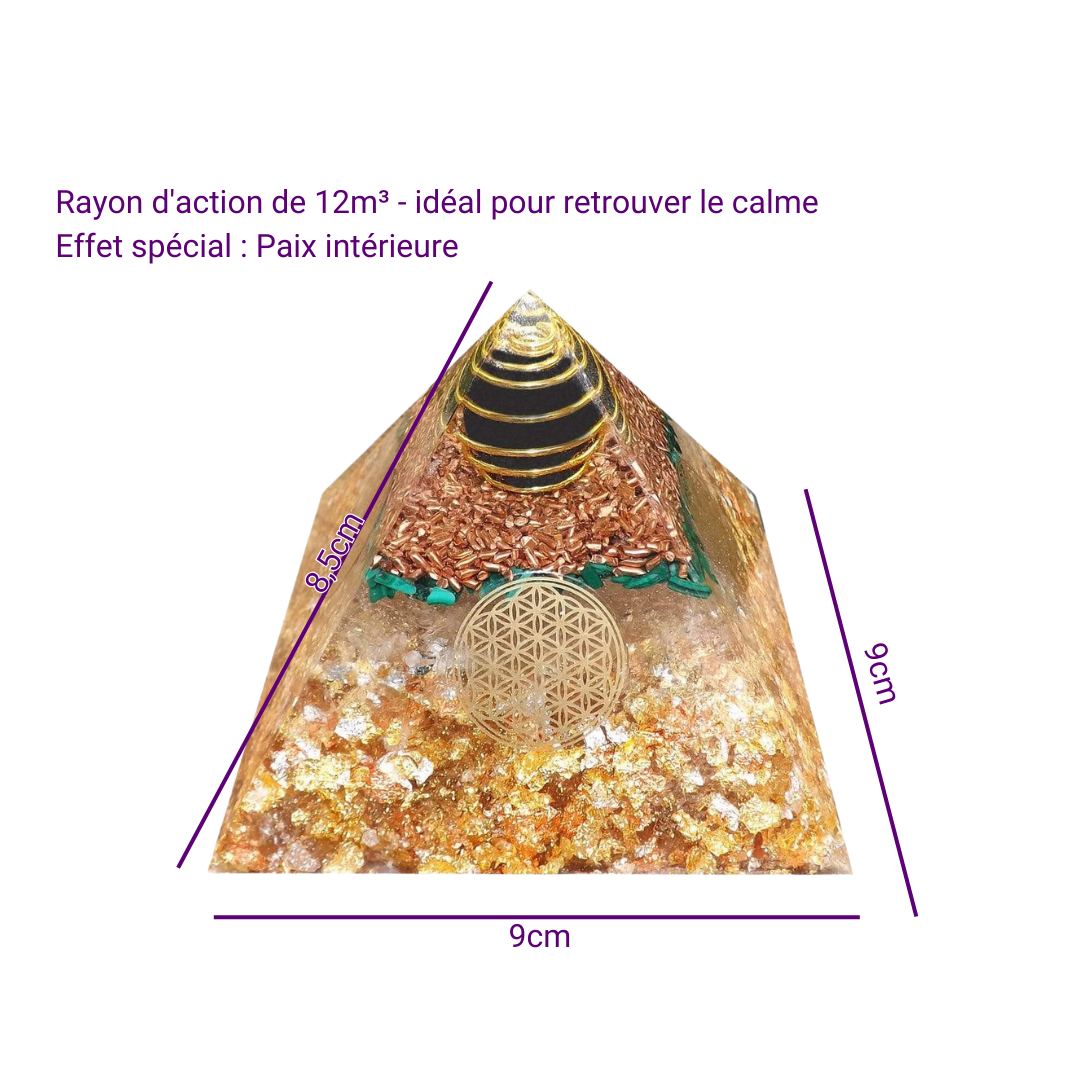 Pyramide d'orgonite – clarté, concentration