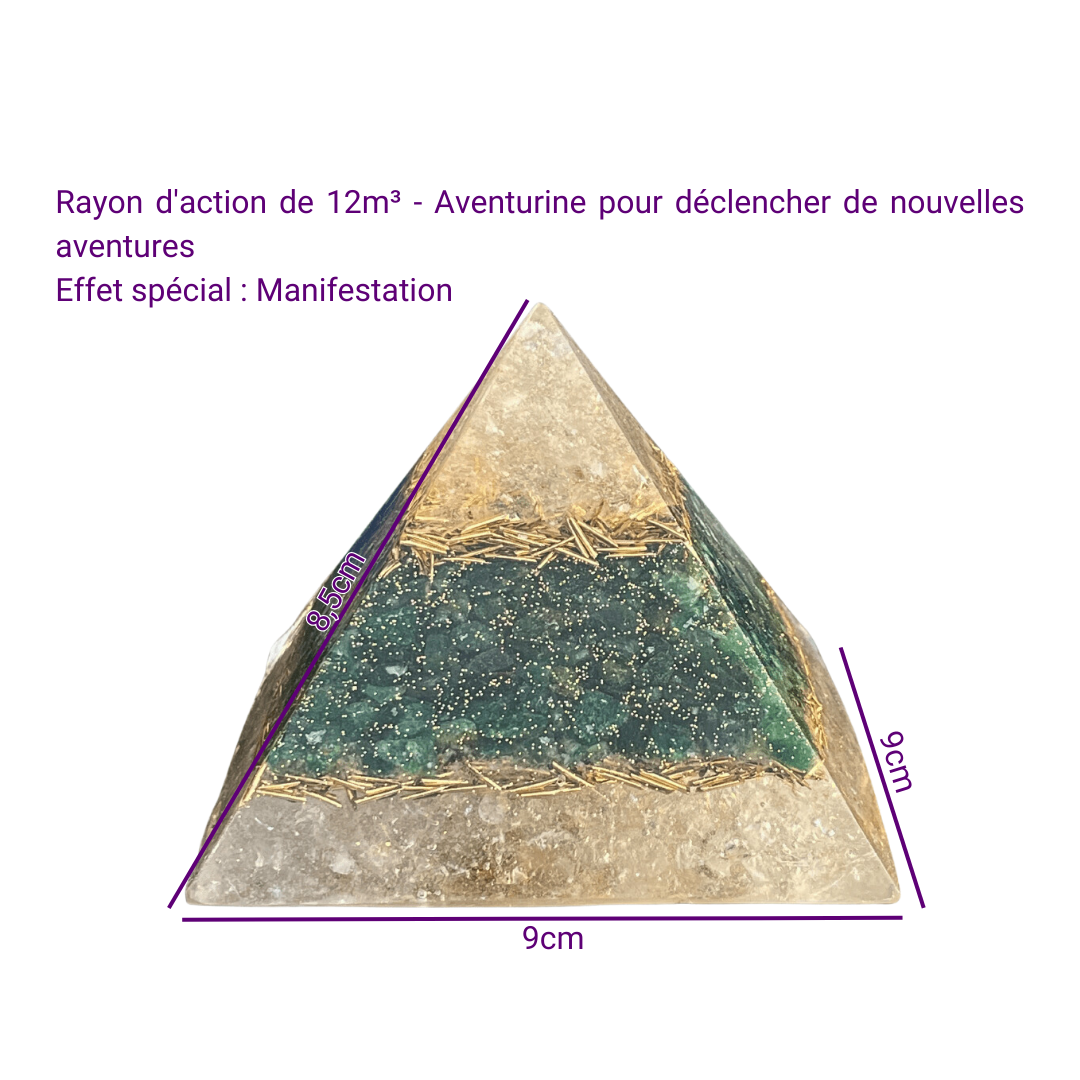 Pyramide génératrice d'orgonite - Accomplissement, Manifestation