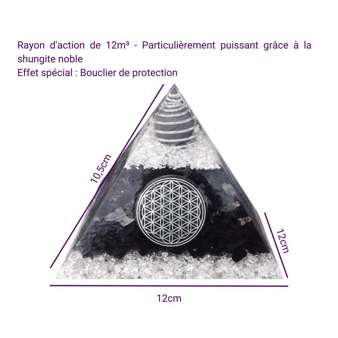 Pyramide Précieuse de Shungite - bouclier protecteur, régénération