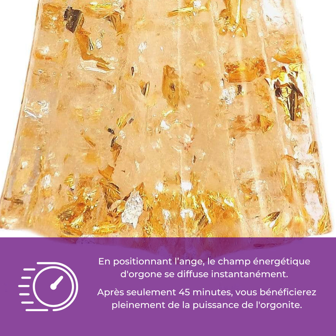 Ange Orgonite Doré de Lumière et de Protection