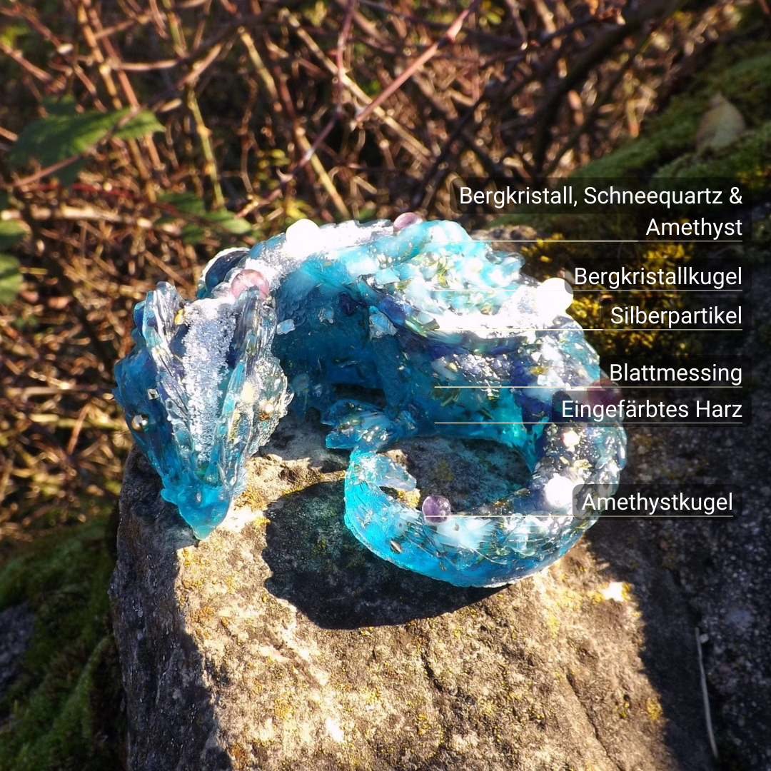 Dragon gardien de rêve en orgonite